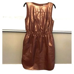 Leith faux leather mini dress